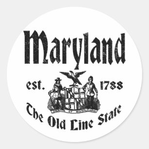 Maryland Runder Aufkleber