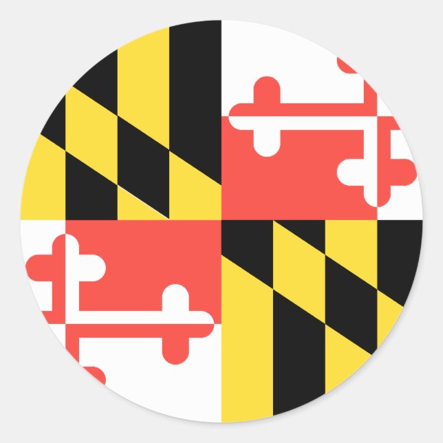 MARYLAND RUNDER AUFKLEBER (Vorderseite)