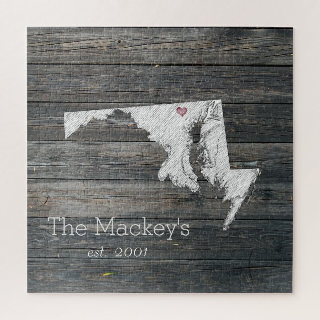 Maryland Rustic State Puzzle (Vertikal)