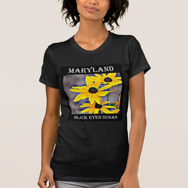 Maryland schwarze mit Augen Susan T-Shirt (Vorderseite)