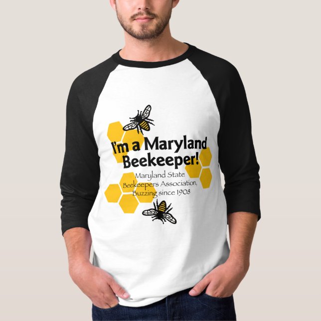 Maryland Staat Beekeepers Association Raglan Shirt (Vorderseite)