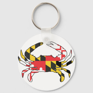 Maryland-Staat falg Krabben-Schlüsselkette Schlüsselanhänger