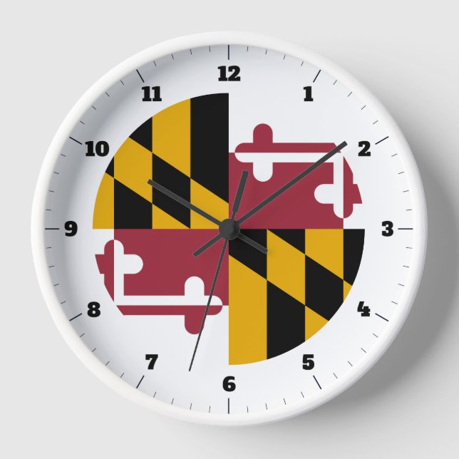 MARYLAND STAAT FLAG UHR (Vorderseite)
