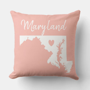 Maryland Staat Map Liebe Zuhause Kissen