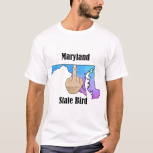 Maryland Staat Vogel T - Shirt Mittelfinger