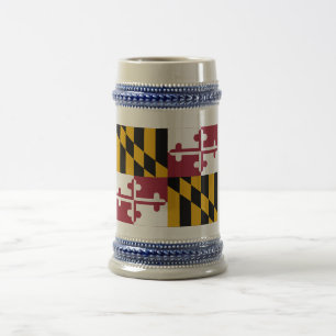 Maryland-Staats-Flagge Bierglas
