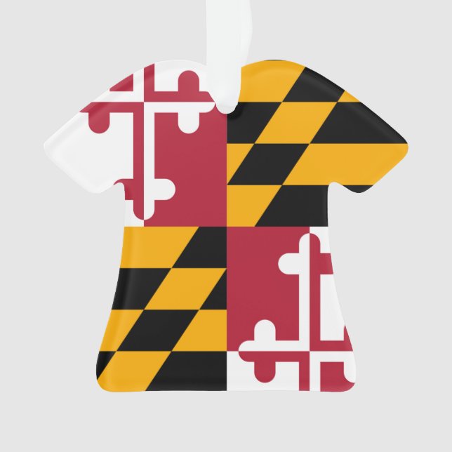 Maryland-Staats-Flagge färbt Akzent Ornament (Vorderseite)