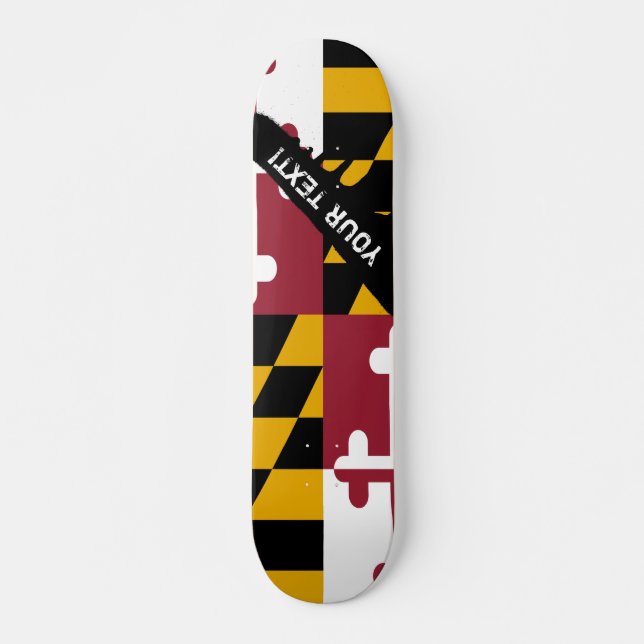 Maryland-Staats-Flagge Skateboard (Vorne)