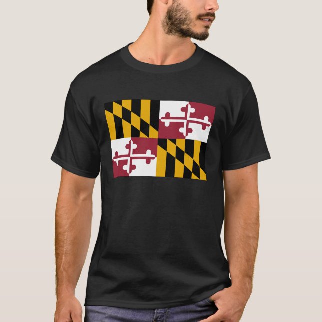 Maryland-Staats-Flagge T-Shirt (Vorderseite)