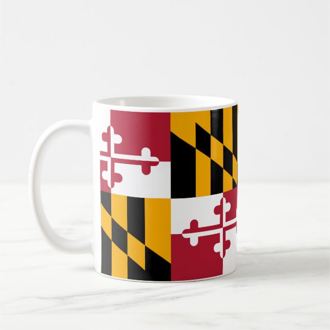 Maryland-Staats-Flaggen-Art-Dekor Kaffeetasse (Links)