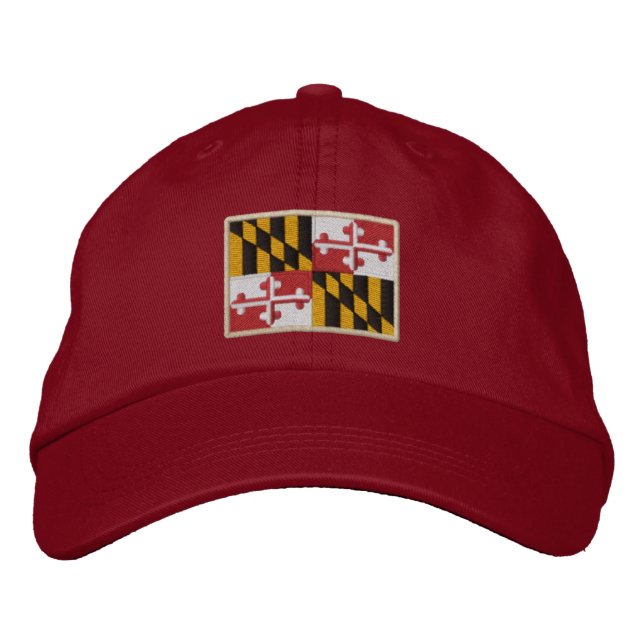 Maryland-Staats-Flaggen-Entwurf Bestickte Baseballkappe (Vorderseite)