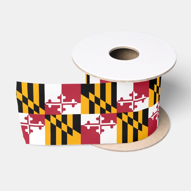 Maryland-Staats-Flaggen-festlicher Entwurf Satinband (Spule)