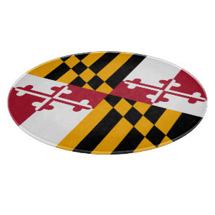 Maryland-Staats-Flaggen-stilvolle Anzeige Schneidebrett