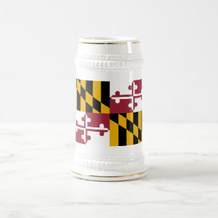 Maryland Staatsflagge Bierglas
