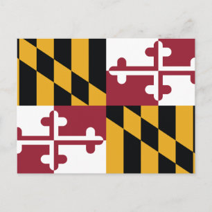 Maryland Staatsflagge Calvert Crossland Postkarte