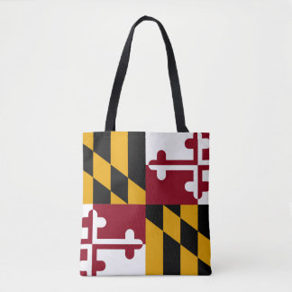 Maryland-Staatsflagge überall auf der Print-Tasche Tasche