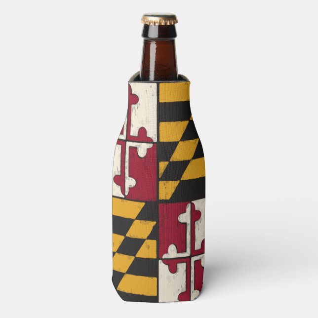 Maryland State Flag Cold Insulated Bottle Holder   Flaschenkühler (Flaschenvorderseite)