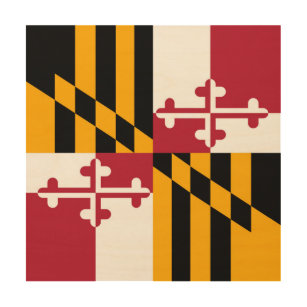 Maryland State Flag Design Accent Holzwanddeko