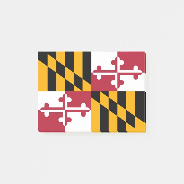 Maryland State Flag Design Accent Post-it Klebezettel (Vorderseite)