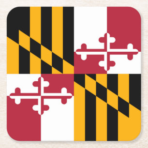 Maryland State Flag Design Accent Rechteckiger Pappuntersetzer