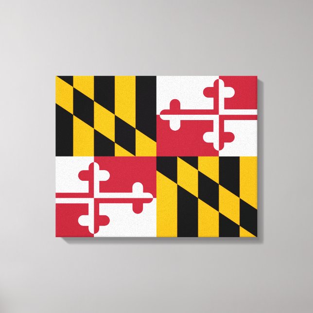 Maryland State Flag Design Leinwanddruck (Vorderseite)