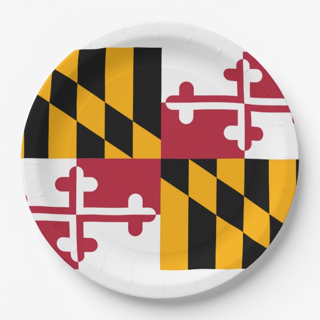 Maryland State Flag Design Pappteller (Vorderseite)