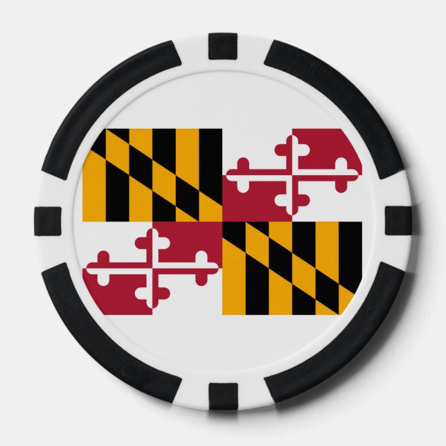 Maryland State Flag Design Pokerchips (Vorderseite)
