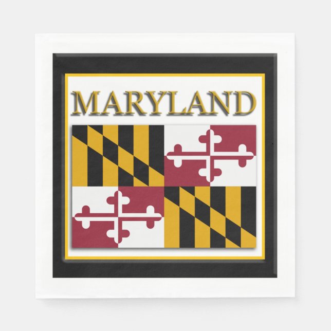 Maryland State Flag Design Serviette (Vorderseite)