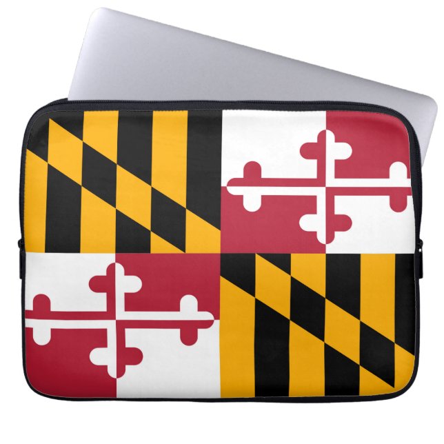 Maryland State Flag Design Style Laptopschutzhülle (Vorderseite)