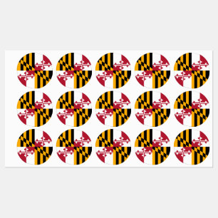 Maryland State Flag Festivals Design Etiketten