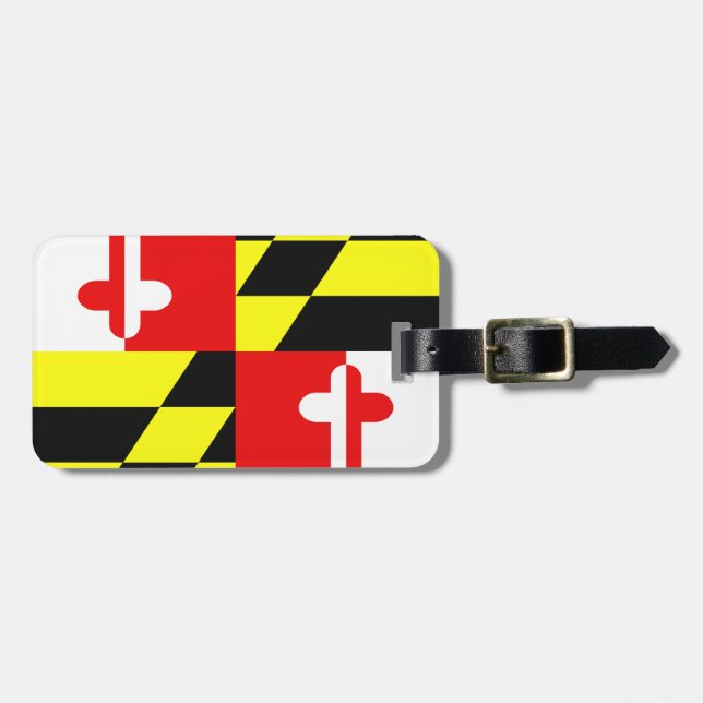 Maryland State Flag Gepäck ID Tag Gepäckanhänger (Vorderseite horizontal)