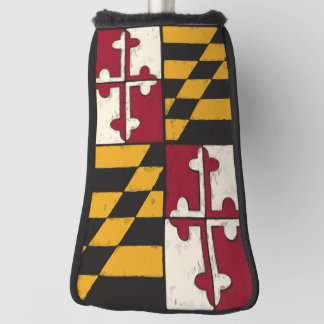 Maryland State Flag Golf Handgestrichen Design Headcover