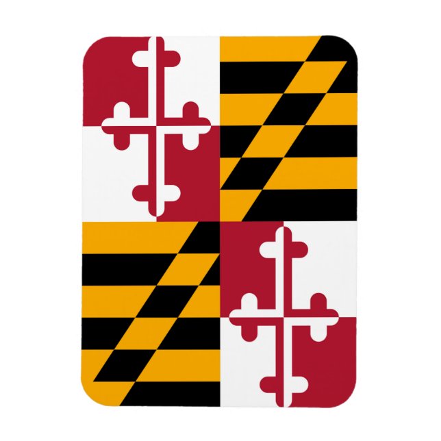Maryland State Flag Graphic Magnet (Vertikal)