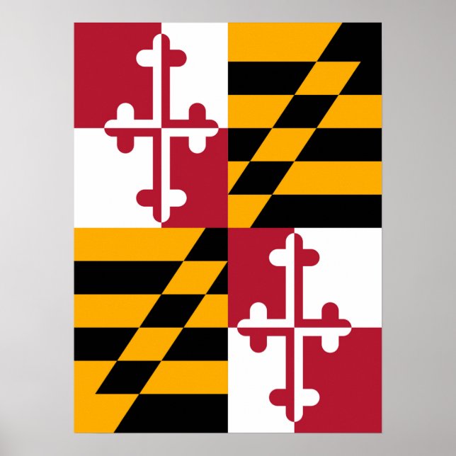 Maryland State Flag Graphic Poster (Vorne)