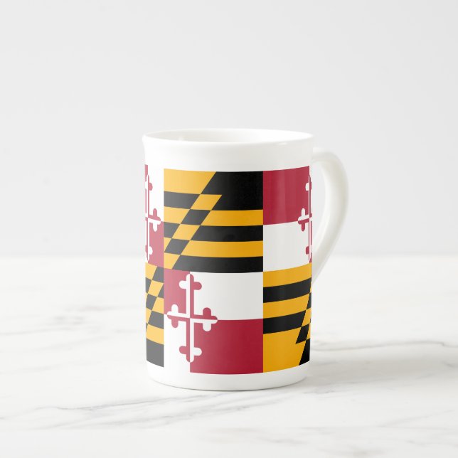 Maryland State Flag Graphic Prozellantasse (Vorderseite Rechts)