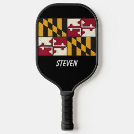 Maryland State Flag Pickleball Paddle