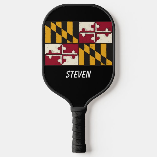 Maryland State Flag Pickleball Paddle (Vorderseite)