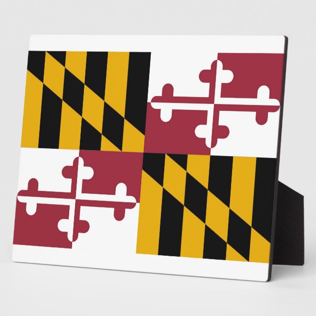 Maryland State Flag Plaque Fotoplatte (Seite)