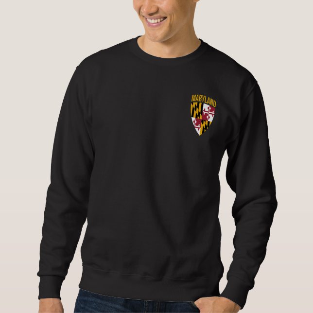 Maryland State Flag Shield Md Baltimore Prix Sweatshirt (Vorderseite)