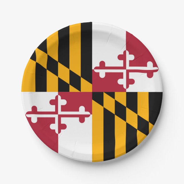 Maryland State Flag Stilvolle Dekoration Pappteller (Vorderseite)