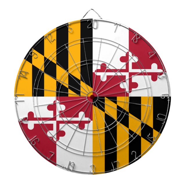 Maryland State Flag Stilvolle Grafik Dartscheibe (vorne)