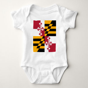 Maryland State Flag Stylish Baby Strampler