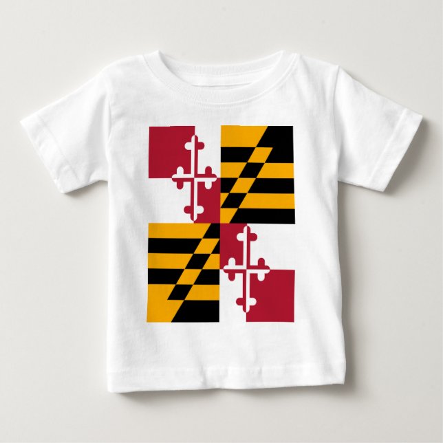 Maryland State Flag Stylish Baby T-shirt (Vorderseite)