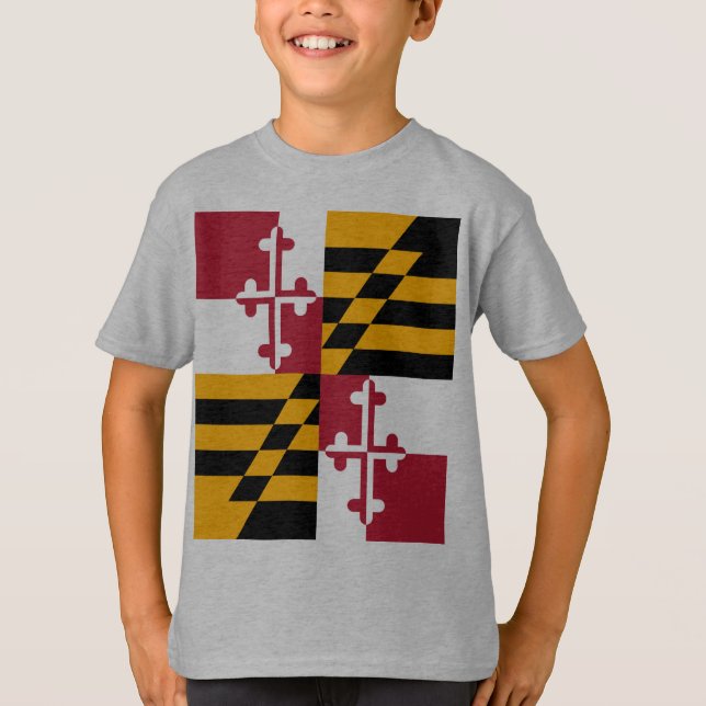 Maryland State Flag Stylish T-Shirt (Vorderseite)