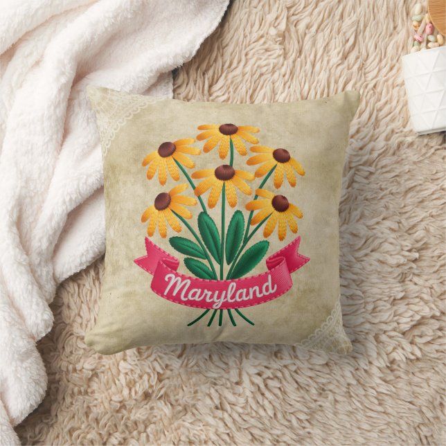 Maryland State Flowers Emblem Kissen (Decke)