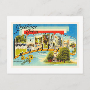 Maryland State MD Vieux Vintage voyage Carte posta