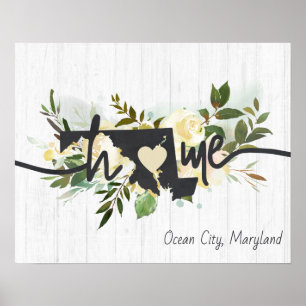 Maryland State Personalisiert Ihre Heimatstadt Rus Poster