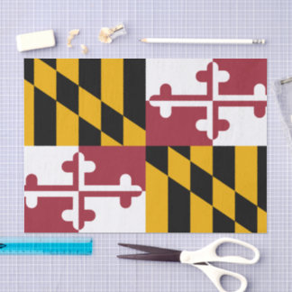Maryland-Taschentücher, Maryland-Flagge-Taschentüc Seidenpapier