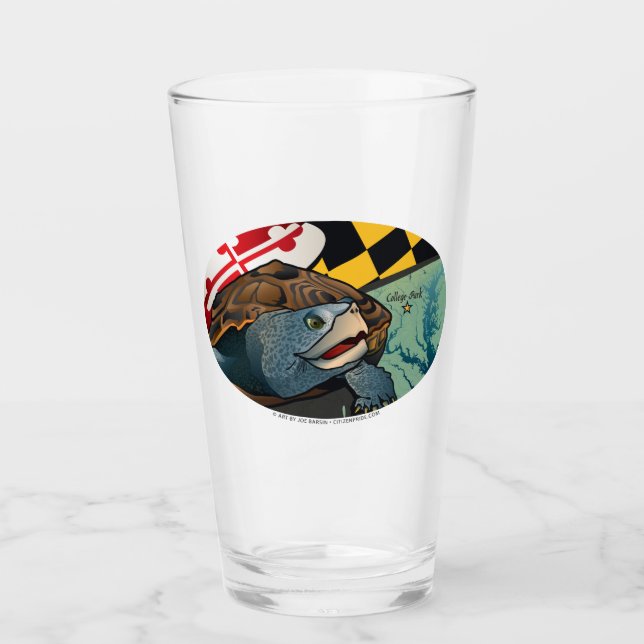 Maryland Terrapin Oval Glas (Vorderseite)