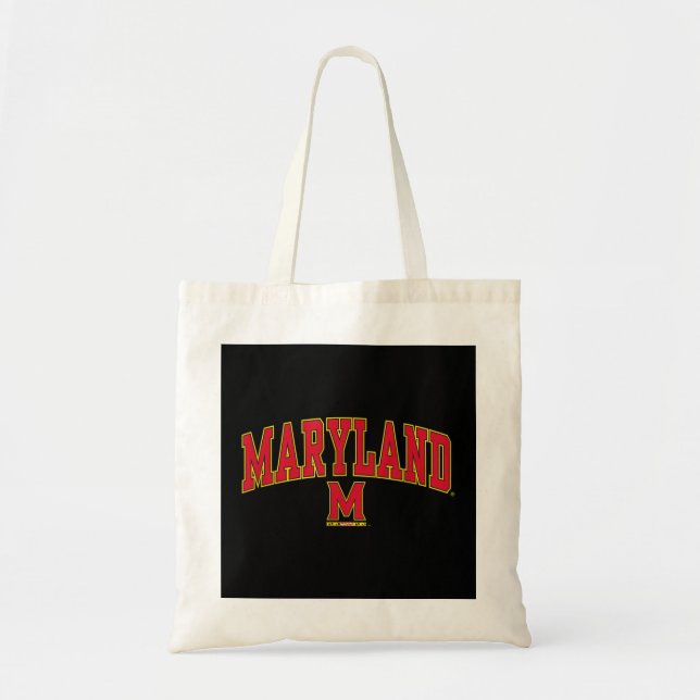 Maryland Terrapins Arch über die schwarze offiziel Tragetasche (Vorne)